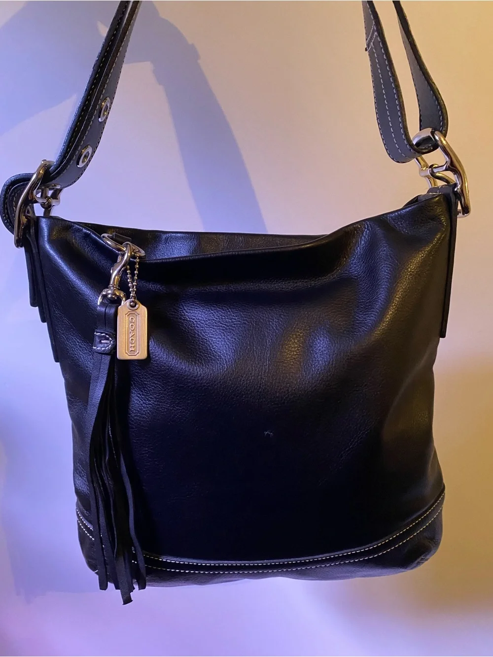 Coach Y2K Leather Hobo Bag with Tassel
